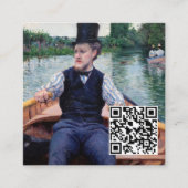 Gustave Caillebotte - Vaarfeest - QR Code Vierkante Visitekaartje (Voorkant)
