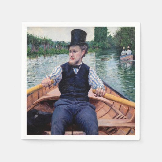 Gustave Caillebotte - Vaarfeest Servet (Voorkant)