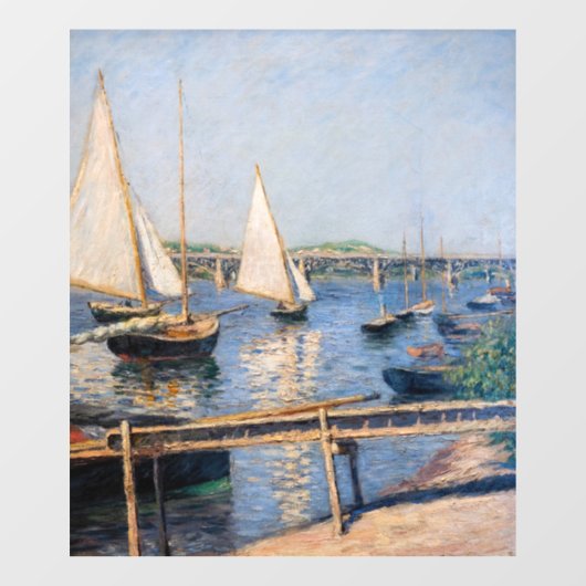 Gustave Caillebotte - Zeilboten bij Argenteuil Raamsticker (Vel)