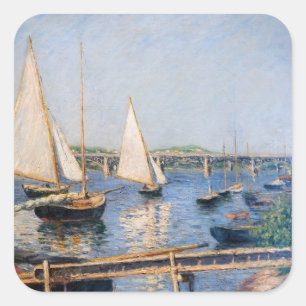 Gustave Caillebotte - Zeilboten bij Argenteuil Vierkante Sticker