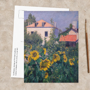 Gustave Caillebotte - Zonnebloemen, Tuin Briefkaart