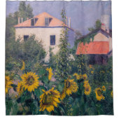 Gustave Caillebotte - Zonnebloemen, tuin Douchegordijn (Voorkant)