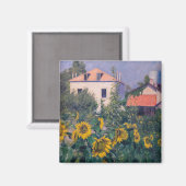 Gustave Caillebotte - Zonnebloemen, tuin Magneet (Voorkant / Achterkant)