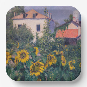 Gustave Caillebotte - Zonnebloemen, tuin Papieren Bordje