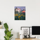 Gustave Caillebotte - Zonnebloemen, Tuin Poster (Thuiskantoor)