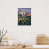 Gustave Caillebotte - Zonnebloemen, Tuin Poster (Keuken)