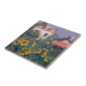 Gustave Caillebotte - Zonnebloemen, tuin Tegeltje (Zijkant)