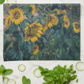 Gustave Caillebotte - Zonnebloemen, tuin Theedoek (Gevouwen)