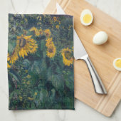 Gustave Caillebotte - Zonnebloemen, tuin Theedoek (Quarter Fold)