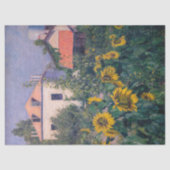 Gustave Caillebotte - Zonnebloemen, tuin Tissuepapier (Voorkant)