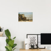 Gustave Courbet - Beach in Normandy Poster (Thuiskantoor)