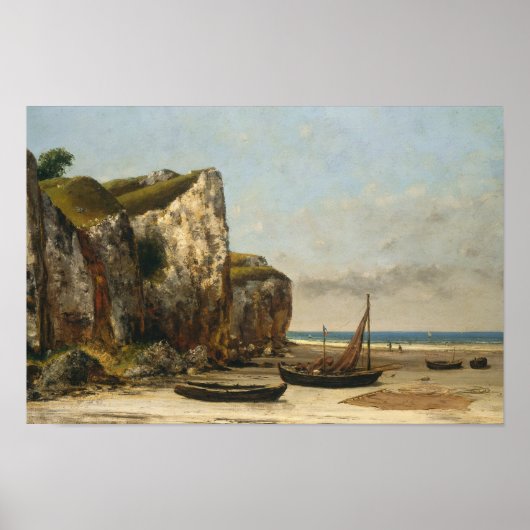 Gustave Courbet - Beach in Normandy Poster (Voorkant)