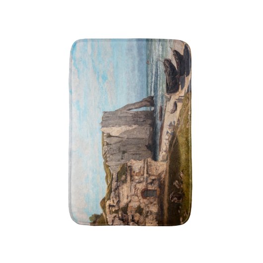 Gustave Courbet - Cliffs at Etretat after Storm Badmat (Voorkant Verticaal)