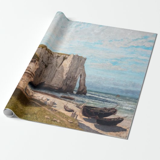 Gustave Courbet - Cliffs at Etretat after Storm Cadeaupapier (Uitgerold)