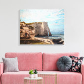 Gustave Courbet - Cliffs at Etretat after Storm Canvas Afdruk (Insitu (Woonkamer))