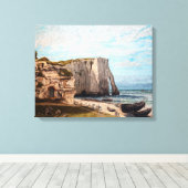 Gustave Courbet - Cliffs at Etretat after Storm Canvas Afdruk (Insitu (Houten vloer))