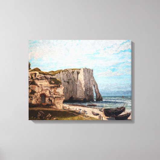 Gustave Courbet - Cliffs at Etretat after Storm Canvas Afdruk (Voorkant)