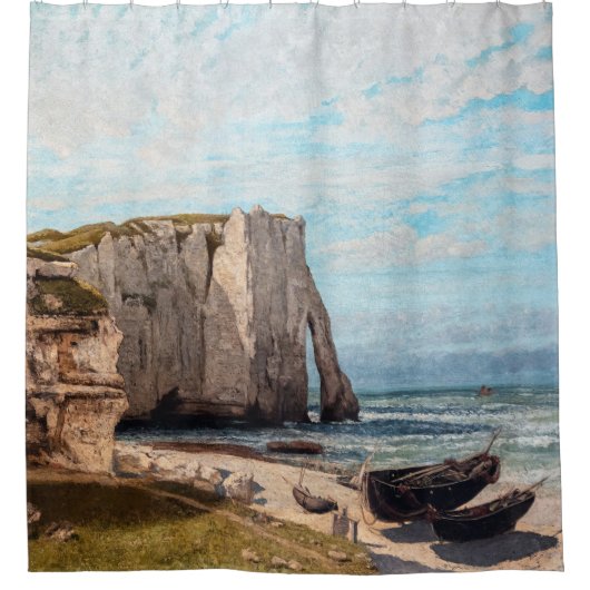 Gustave Courbet - Cliffs at Etretat after Storm Douchegordijn (Voorkant)