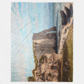 Gustave Courbet - Cliffs at Etretat after Storm Fleece Deken (Voorkant)
