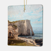 Gustave Courbet - Cliffs at Etretat after Storm Keramisch Ornament (Links)
