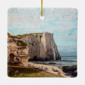 Gustave Courbet - Cliffs at Etretat after Storm Keramisch Ornament (Achterkant)