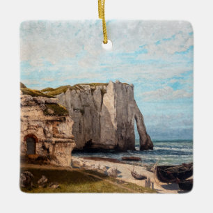 Gustave Courbet - Cliffs at Etretat after Storm Keramisch Ornament