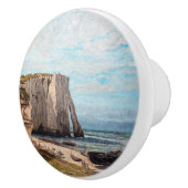 Gustave Courbet - Cliffs at Etretat after Storm Keramische Knop (Rechts)
