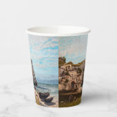 Gustave Courbet - Cliffs at Etretat after Storm Papieren Bekers (Links)