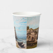 Gustave Courbet - Cliffs at Etretat after Storm Papieren Bekers (Rechts)