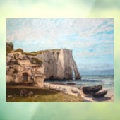 Gustave Courbet - Cliffs at Etretat after Storm Raamsticker (Vel 3)