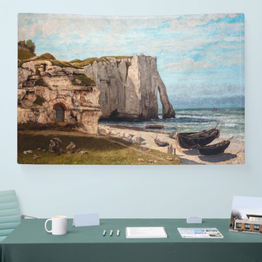 Gustave Courbet - Cliffs at Etretat after Storm Spandoek (Beurs)