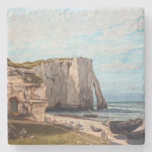 Gustave Courbet - Cliffs at Etretat after Storm Stenen Onderzetter