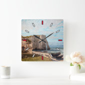 Gustave Courbet - Cliffs at Etretat after storm Vierkante Klok (Huis)