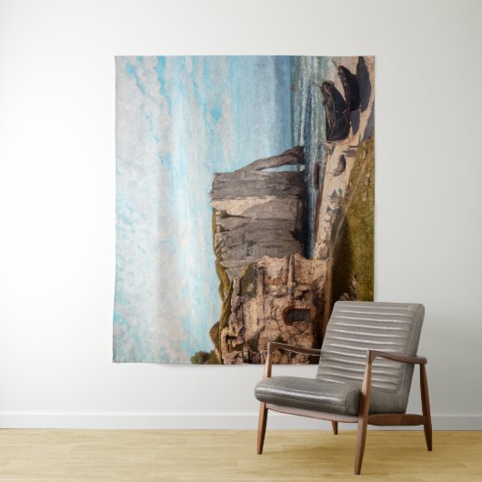 Gustave Courbet - Cliffs at Etretat after Storm Wandkleed (In situ)