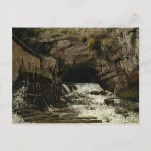 Gustave Courbet - de bron van het Loue Briefkaart (Voorkant)