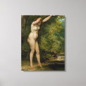Gustave Courbet | De jonge bather Canvas Afdruk (Voorkant)