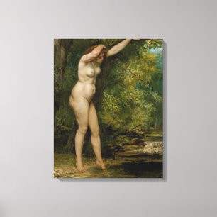 Gustave Courbet De jonge bather Canvas Afdruk