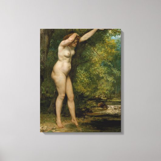 Gustave Courbet | De jonge bather Canvas Afdruk (Voorkant)
