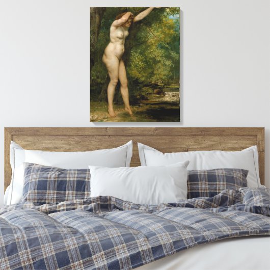 Gustave Courbet | De jonge bather Canvas Afdruk (Insitu (Slaapkamer))