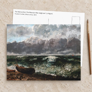 Gustave Courbet - De stormachtige zee / De golf Briefkaart