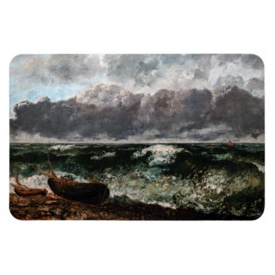 Gustave Courbet - De stormachtige zee / De golf Magneet