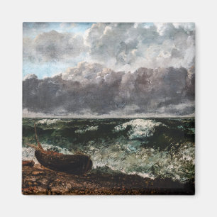 Gustave Courbet - De stormachtige zee / De golf Magneet