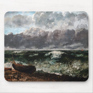 Gustave Courbet - De stormachtige zee / De golf Muismat