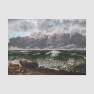 Gustave Courbet - De stormachtige zee / De golf Tissuepapier