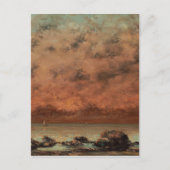 Gustave Courbet - De zwarte rotsen in Trouville Briefkaart (Voorkant)