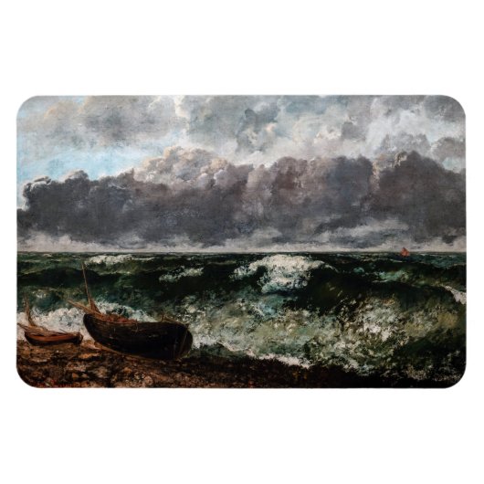 Gustave Courbet - Het stormachtige Zee / De golf Magneet (Horizontaal)