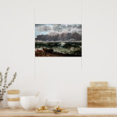 Gustave Courbet - Het stormachtige Zee / De golf Poster (Keuken)