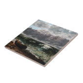 Gustave Courbet - Het stormachtige Zee / De golf Tegeltje (Zijkant)