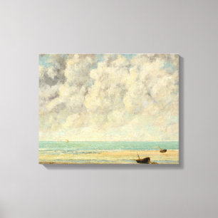 Gustave Courbet   Het Zee Calm Canvas Afdruk