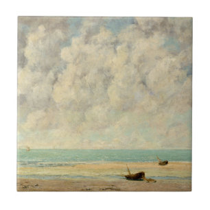 Gustave Courbet   Het Zee Calm Tegeltje